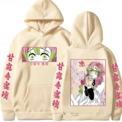 Kanroji Mitsuri Obanai Iguro Hoodie Anime Front Pocket Graphic For Couple's Men's Women's Adults' Hot Stamping Casual Daily