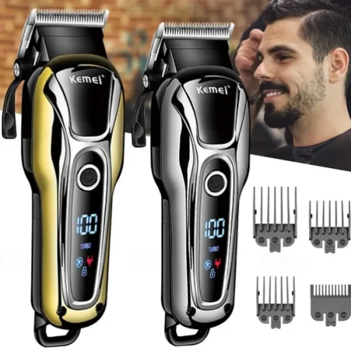 KEMEI Rechargeable Hair Trimmer For Men Shaver Professional Hair Clipper Hair Cutting Machine Barber Accessories Cut Machin Beard