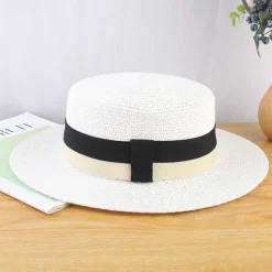 Kentucky Derby Hat Hats Straw Bucket Hat Straw Hat Sun Hat Casual Holiday Beach Melbourne Cup Cocktail Elegant Vintage Style With Split Joint Trim Headpiece Headwear