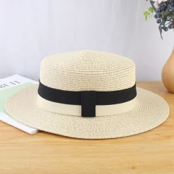 Kentucky Derby Hat Hats Straw Bucket Hat Straw Hat Sun Hat Casual Holiday Beach Melbourne Cup Cocktail Elegant Vintage Style With Split Joint Trim Headpiece Headwear