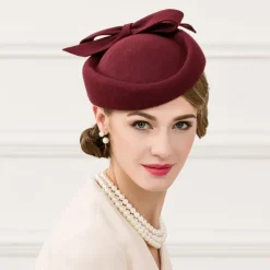 Kentucky Derby Hats Wool Wedding Special Occasion Vintage With Bowknot Headpiece Headwear Horse Race Melbourne Cup