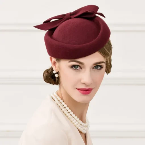 Kentucky Derby Hats Wool Wedding Special Occasion Vintage With Bowknot Headpiece Headwear Horse Race Melbourne Cup