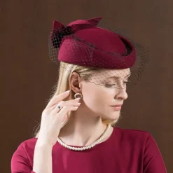 Kentucky Derby Hats Wool Wedding Special Occasion Vintage With Bowknot Headpiece Headwear Horse Race Melbourne Cup