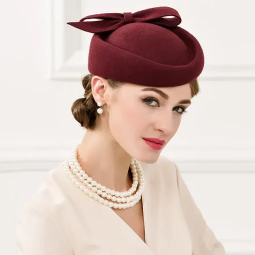 Kentucky Derby Hats Wool Wedding Special Occasion Vintage With Bowknot Headpiece Headwear Horse Race Melbourne Cup