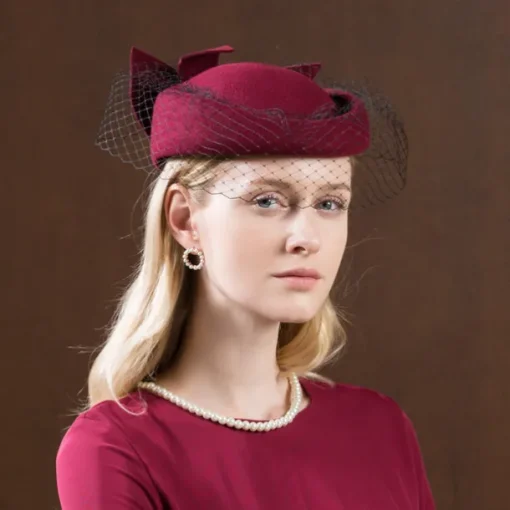 Kentucky Derby Hats Wool Wedding Special Occasion Vintage With Bowknot Headpiece Headwear Horse Race Melbourne Cup