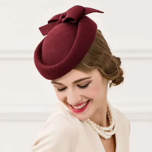 Kentucky Derby Hats Wool Wedding Special Occasion Vintage With Bowknot Headpiece Headwear Horse Race Melbourne Cup
