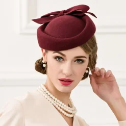 Kentucky Derby Hats Wool Wedding Special Occasion Vintage With Bowknot Headpiece Headwear Horse Race Melbourne Cup