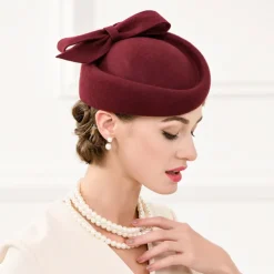 Kentucky Derby Hats Wool Wedding Special Occasion Vintage With Bowknot Headpiece Headwear Horse Race Melbourne Cup