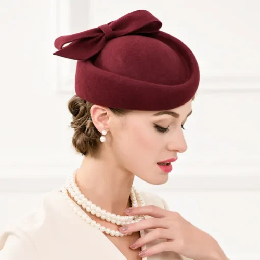 Kentucky Derby Hats Wool Wedding Special Occasion Vintage With Bowknot Headpiece Headwear Horse Race Melbourne Cup