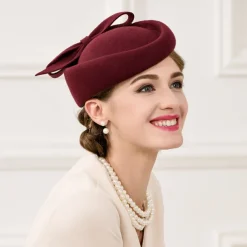 Kentucky Derby Hats Wool Wedding Special Occasion Vintage With Bowknot Headpiece Headwear Horse Race Melbourne Cup