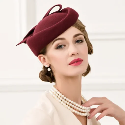 Kentucky Derby Hats Wool Wedding Special Occasion Vintage With Bowknot Headpiece Headwear Horse Race Melbourne Cup