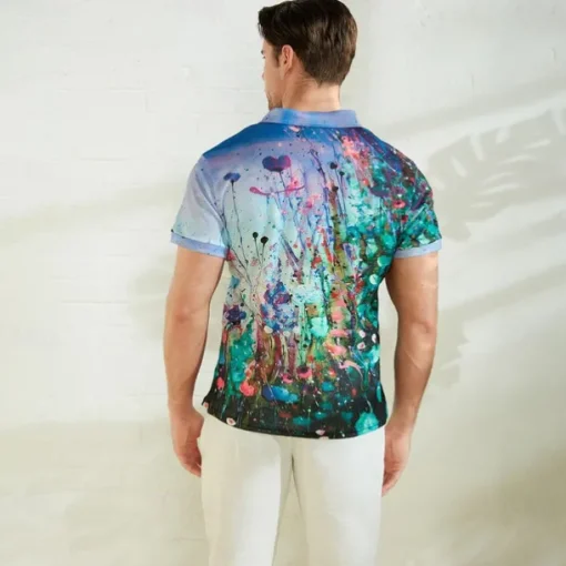 Kentucky Derby Men's Graphic Prints Waffle Polo Shirts Polo Shirts Lapel Polo Short Sleeve Polo Shirts Turndown Fashion Designer Casual Outdoor Street Casual Daily Print Summer Spring Blue-Green Blue