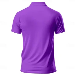 Kentucky Derby Men's Hawaiian Polo Shirts Golf Shirt Short Sleeve Polo Shirts Collared Shirts Beach Wear Vacation Wear Tropical Wear Party Outfits Buttons 3D Print Spring & Summer Purple