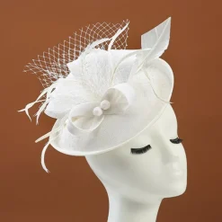 Kentucky Fascinators Hats for Women - Vintage Tea Party Attire Outfit Headband Church Veil Derby Hat for Women