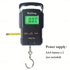 75KG Travel Luggage Scale Portable Digital Hanging Luggage Scale Suitable For Travel Fishing Kitchen And Suitcase Weight Scales