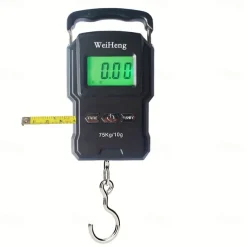 75KG Travel Luggage Scale Portable Digital Hanging Luggage Scale Suitable For Travel Fishing Kitchen And Suitcase Weight Scales