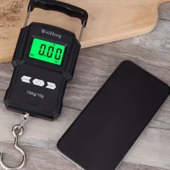75KG Travel Luggage Scale Portable Digital Hanging Luggage Scale Suitable For Travel Fishing Kitchen And Suitcase Weight Scales