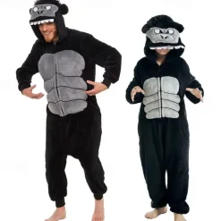 Kid's Adults' Animal Cartoon Group Costume Nightwear Onesie Pajamas Carnival Costume Animal Clown Onesie Pajamas Kigurumi Pajamas Cute For Men and Women Boys and Girls Christmas Carnival New Year