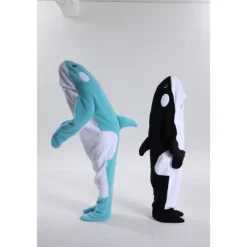 Kid's Adults' Animal Group Costume Onesie Costume Carnival Costume Shark Cartoon Dolphin Onesie Pajamas Kigurumi Pajamas Charm Funny Costume For Men and Women Boys and Girls Carnival Cartoon