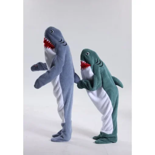 Kid's Adults' Animal Group Costume Onesie Costume Carnival Costume Shark Cartoon Dolphin Onesie Pajamas Kigurumi Pajamas Charm Funny Costume For Men and Women Boys and Girls Carnival Cartoon