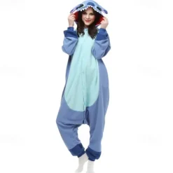 Kid's Adults' Animal Group Costume Onesie Costume Carnival Costume Cartoon Blue Monster Onesie Pajamas Kigurumi Pajamas Charm Funny Costume For Men's Women's Boys Carnival Cartoon