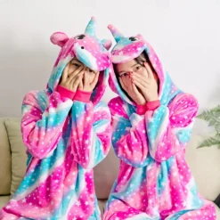 Kid's Adults' Animal Nightwear Onesie Costume Unicorn Onesie Pajamas Kigurumi Pajamas Funny Costume For Men and Women Boys and Girls Christmas Carnival Cartoon