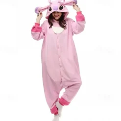 Kid's Adults' Animal Onesie Costume Carnival Costume Cartoon Blue Monster Onesie Pajamas Kigurumi Pajamas Charm Funny Costume For Men's Women's Boys Carnival Cartoon