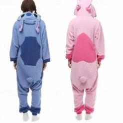 Kid's Adults' Animal Onesie Costume Carnival Costume Cartoon Blue Monster Onesie Pajamas Kigurumi Pajamas Charm Funny Costume For Men's Women's Boys Carnival Cartoon