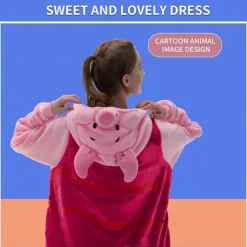 Kid's Adults' Cartoon Patchwork Group Costume Nightwear Onesie Pajamas Carnival Costume Piggy / Pig Animal Onesie Pajamas Kigurumi Pajamas Funny Costume For Men and Women Boys and Girls Carnival