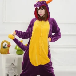 Kid's Adults' Character Nightwear Onesie Costume Dragon Onesie Pajamas Kigurumi Pajamas For Men and Women Boys and Girls Carnival Cartoon