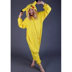 Kid's Adults' Kigurumi Pajamas Pika Pika Patchwork Onesie Pajamas Funny Costume Flannelette Flannel Toison Cosplay Costume Warm Cute Cozy Homewear For Halloween Carnival