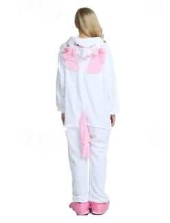 Kid's Adults' Kigurumi Pajamas Nightwear Camouflage Unicorn Flying Horse Pony Animal Onesie Pajamas Velvet Mink Cosplay For Boys Girls' Men and Women Christmas Animal Sleepwear Cartoon Festival