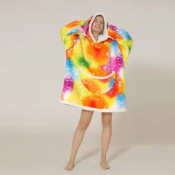 Kid's Adults' Unicorn Oversized Hoodie Blanket Wearable Blanket With Pocket Unicorn Onesie Pajamas Kigurumi Pajamas One Piece For Men and Women Boys and Girls Carnival Masquerade Cartoon