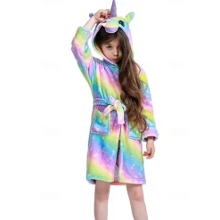 Kid's Animal Kigurumi Pajamas Bathrobe Unicorn Flying Horse Onesie Pajamas Kigurumi Pajamas For Boys and Girls Christmas Children's Day New Year Cartoon