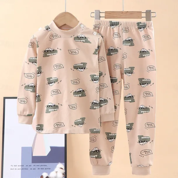 Kids Boys' 2 Pieces Sweatshirt & Sweatpants Set Long Sleeve children's crocodile underwear glasses children's square underwear big boy underwear rocket Animal Cartoon Summer Spring Daily Home 7-13
