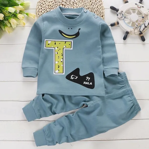 Kids Boys 2 Pieces T-shirt & Pants Long Sleeve Owl A01 A02 Animal Cartoon Crewneck Summer Spring Basic Home 3-7 Years