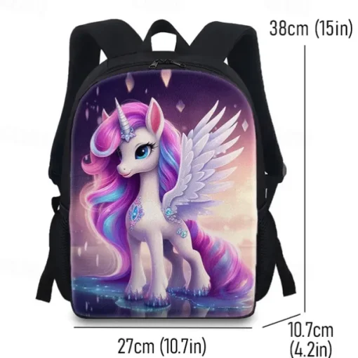 Kid's Boys' Backpack School Bag Bookbag School Outdoor Daily Polyester Large Capacity Lightweight Durable Zipper Print Pink Purple