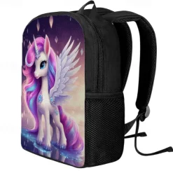 Kid's Boys' Backpack School Bag Bookbag School Outdoor Daily Polyester Large Capacity Lightweight Durable Zipper Print Pink Purple