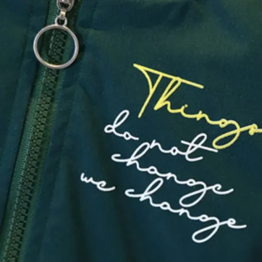 Kids Boys Baseball Jackets Outerwear Graphic Letter Long Sleeve Coat School Cool Daily Black Green Spring Fall 7-13 Years