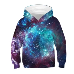 Kids Boys 3D Vertigo Hoodie Long Sleeve Optical Illusion Print Pocket Green Red Yellow Children Tops Fashion Hoodie