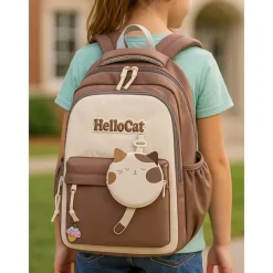 Kid's Boys' Girls' Backpack School Bag Bookbag School Backpack Bookbag School Daily Solid Color Polyester Oxford Cloth Large Capacity Waterproof Pendant Zipper Black Pink Purple