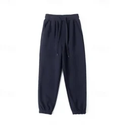 Kids Boys Pants Trousers Solid Color Soft Pants Outdoor Cotton Adorable Daily Ash flecking gray Color blue