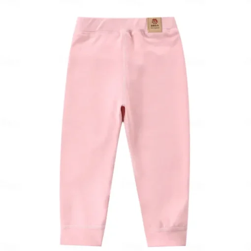 Kids Boys Pants Trousers Solid Color Keep Warm Pants Outdoor Cotton Fashion Daily Yellow Pink Blue Mid Waist