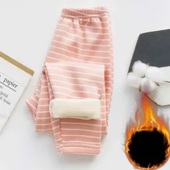 Kids Boys Pants Trousers Stripe Keep Warm Pants Casual Cotton Basic Blue Grey Black White Mid Waist