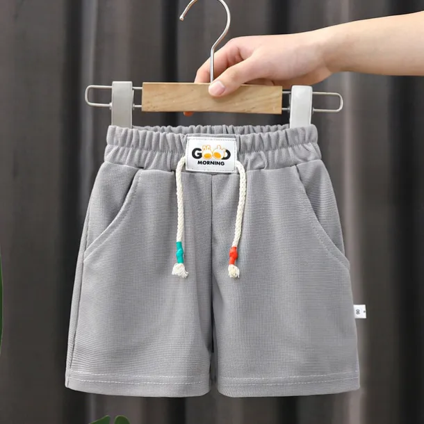Kids Boys Shorts Solid Color Comfort Shorts Outdoor Cotton Adorable Daily Black Navy Blue Royal Blue Mid Waist