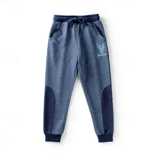 Kids Boys Sweatpants Trousers Cartoon Letter Pants Outdoor Cotton Daily Dark Gray Navy Blue Grey / Winter / Fall