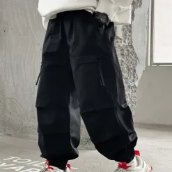 Kids Boys Sweatpants Trousers Pocket Solid Color Breathable Soft Comfort Pants Training Sports Daily Black Green Mid Waist