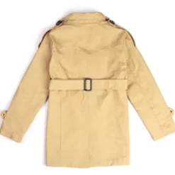 Kids Boys Trench Coat Outwear Long Sleeve Windproof Plain Winter Basic Daily Coat 4-13 Years Black Khaki Red