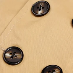 Kids Boys Trench Coat Outwear Long Sleeve Windproof Plain Winter Basic Daily Coat 4-13 Years Black Khaki Red