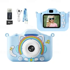 Kids Camera Digital Camera for Girls Age 3-8, 9600W Toddler Camera for Kids with 64GB SD Card, Toddler Girls Toys Age 6-8, Kids Christmas Birthday Gifts for Girls